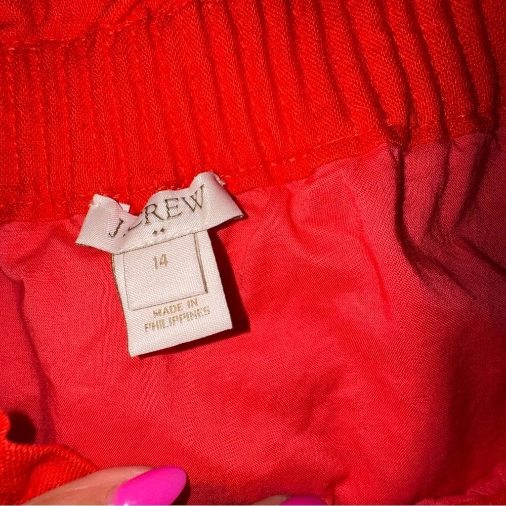 J. Crew Bold Red Mini Skirt